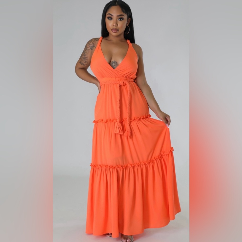 Plus Size Rope detail maxi dress